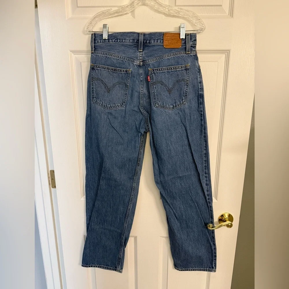Women’s Vintage Levi’s “Dad Jeans” Style #5096, Leather Patch, Big E Size 28 - Picture 2 of 10